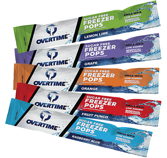 OVERTIME Freezer Pops | Low Sugar & Sugar-Free Hydration